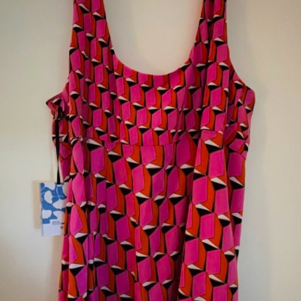 DVF for Target hot pink and orange shift dress NWT